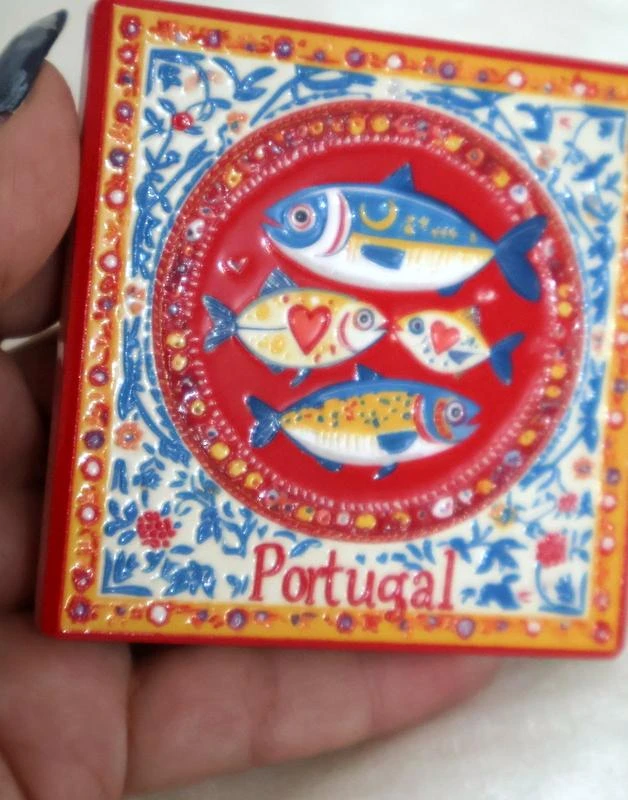 Keramisch magneet / Souvenir Portugal - Decoratief tegel sardines – photo 3
